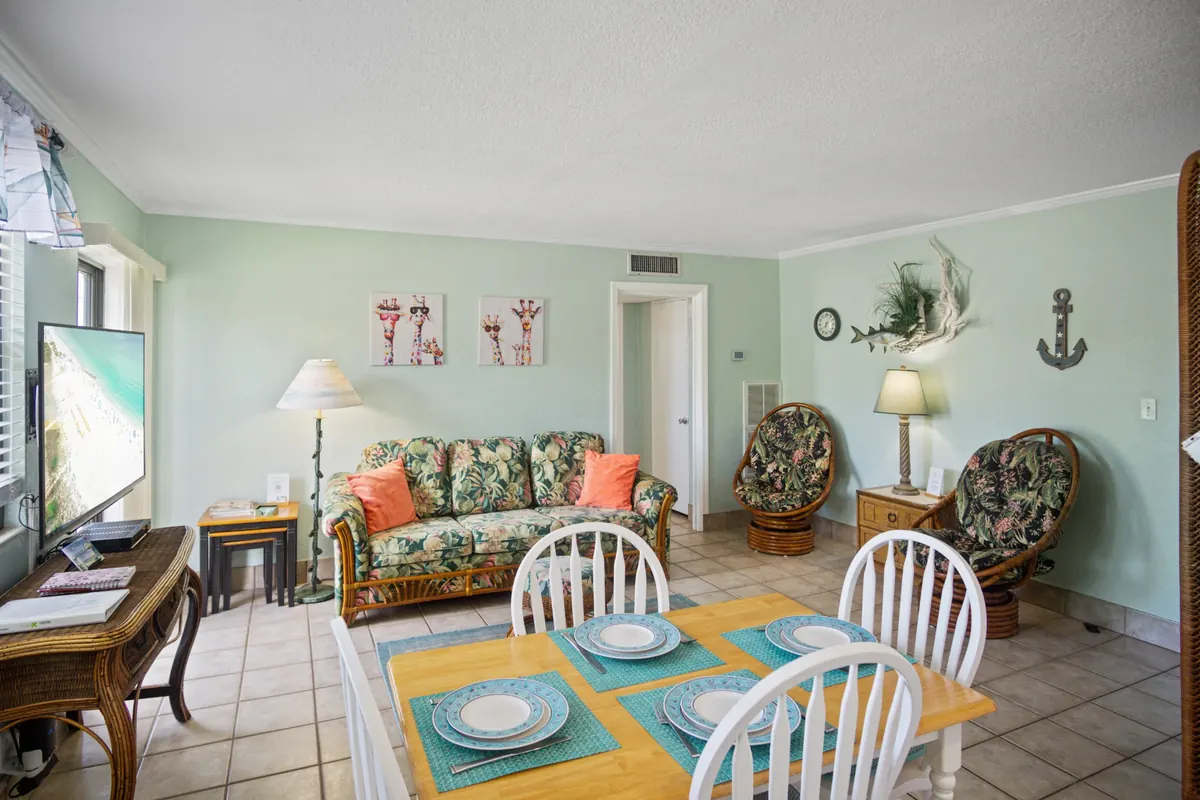 Living room at Majestic Beach Condo